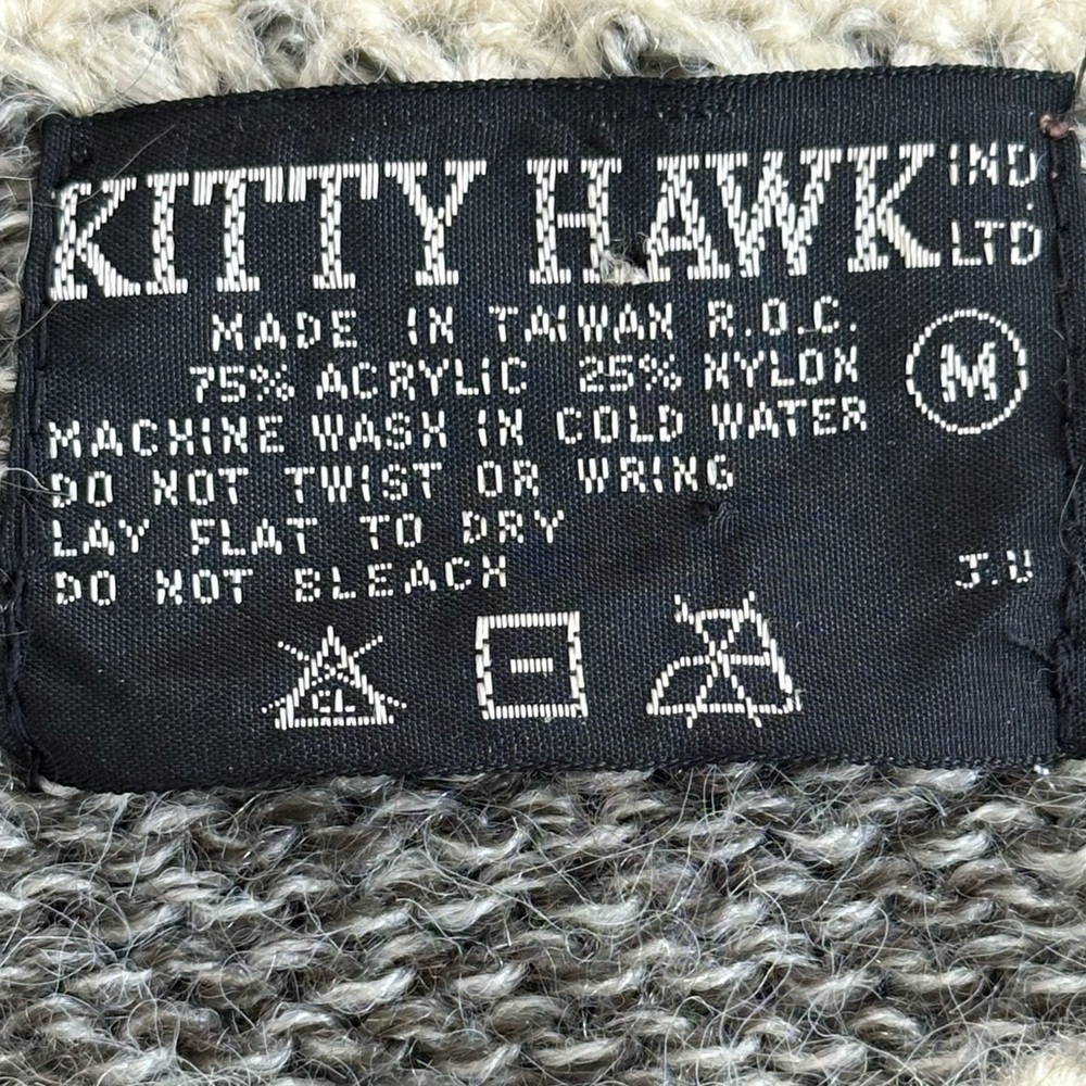 Kitty Hawk | 80s Brown & Cream Cabincore Buffalo Plaid Crewneck Sweater, Size S - Picture 3 of 6